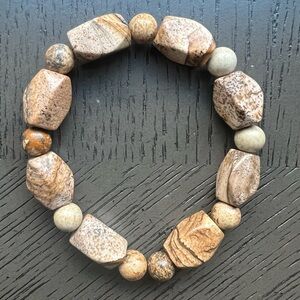 Picture jasper bracelet 9-10mm SIZE 6.5-7’